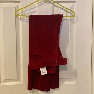Red velvet Cambio pants. Felicity cropped. Size 8